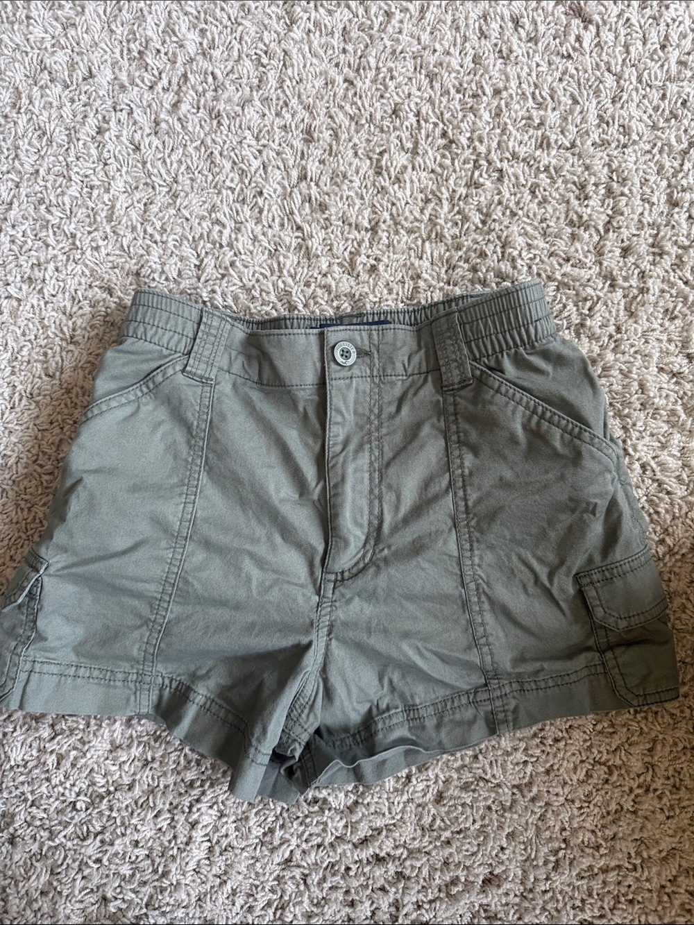 Hollister Olive Green Ultra High-Rise Mom Shorts